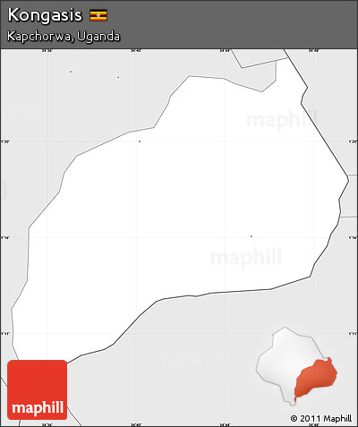 Silver Style Simple Map of Kongasis