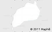 Silver Style Simple Map of Kongasis, single color outside