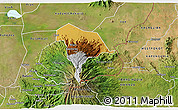Physical 3D Map of Kween, satellite outside