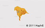 Political 3D Map of Kween, cropped outside