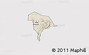 Shaded Relief 3D Map of Kween, cropped outside