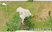 Shaded Relief 3D Map of Kween, satellite outside