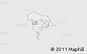 Silver Style 3D Map of Kween, single color outside