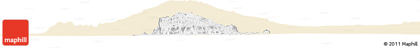 Classic Style Horizon Map of Kween, single color outside