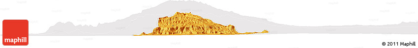 Political Horizon Map of Kween, cropped outside