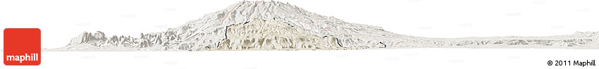Shaded Relief Horizon Map of Kween, lighten Shaded Relief Horizon Map of Kween, lighten