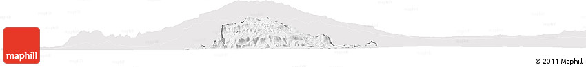 Silver Style Horizon Map of Kween, single color outside