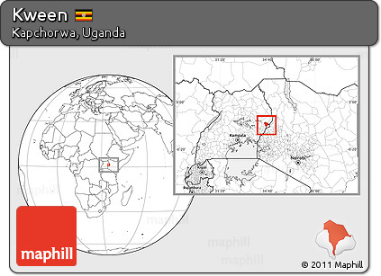 Blank Location Map of Kween