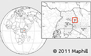 Blank Location Map of Kween, highlighted parent region, within the entire country
