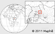 Blank Location Map of Kween