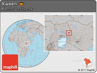 Gray Location Map of Kween