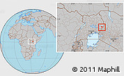 Gray Location Map of Kween, highlighted parent region, within the entire country