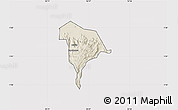 Shaded Relief Map of Kween, cropped outside
