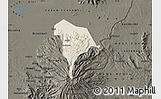 Shaded Relief Map of Kween, darken