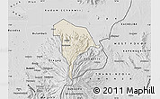 Shaded Relief Map of Kween, desaturated