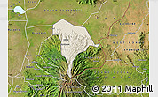 Shaded Relief Map of Kween, satellite outside