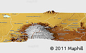 Physical Panoramic Map of Kween