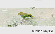 Satellite Panoramic Map of Kween, lighten