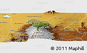 Satellite Panoramic Map of Kween, physical outside