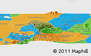 Satellite Panoramic Map of Kween, political outside