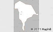 Gray Simple Map of Kween, cropped outside
