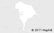 Silver Style Simple Map of Kween, single color outside