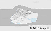 Gray Panoramic Map of Kasese, single color outside