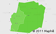 Political Shades Simple Map of Kasese, single color outside