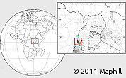 Blank Location Map of Bufumbira, within the entire country