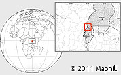 Blank Location Map of Bufumbira, highlighted country