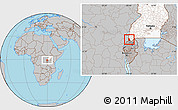 Gray Location Map of Bufumbira, highlighted country