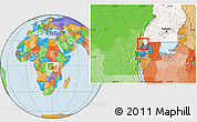 Political Location Map of Bufumbira, highlighted country
