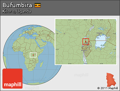 Savanna Style Location Map of Bufumbira, highlighted parent region