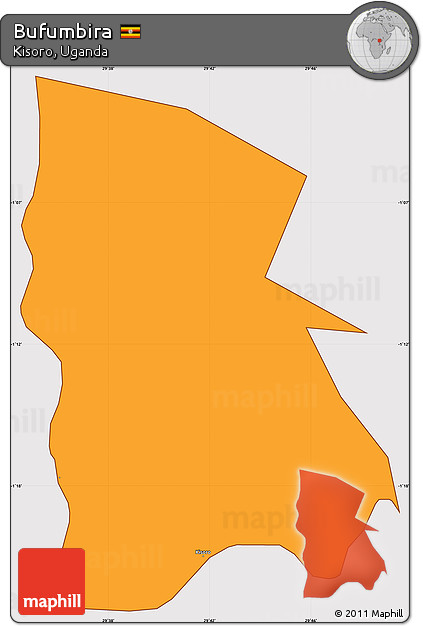 Political Simple Map of Bufumbira, cropped outside
