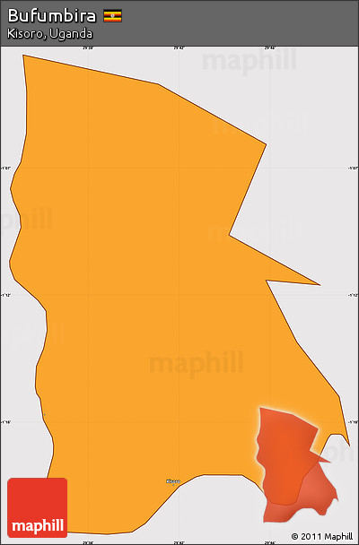 Political Simple Map of Bufumbira, cropped outside