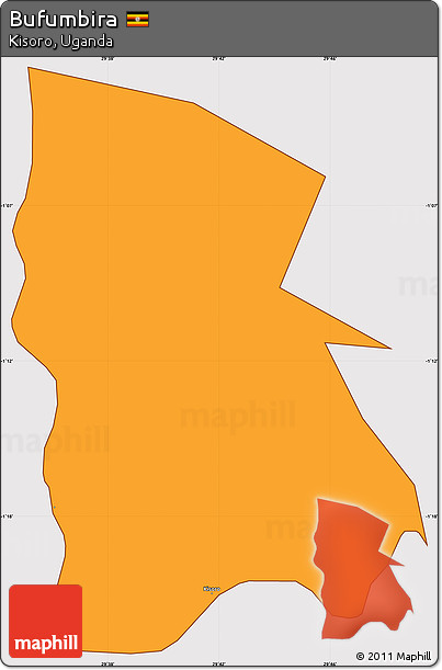 Political Simple Map of Bufumbira, cropped outside