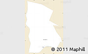 Classic Style Simple Map of Kisoro, single color outside