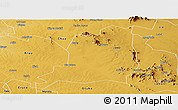 Physical Panoramic Map of Agago
