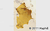 Physical 3D Map of Kotido, lighten