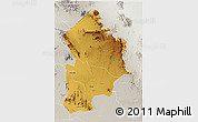 Physical 3D Map of Kotido, lighten, semi-desaturated