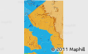 Political 3D Map of Kotido