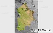 Satellite 3D Map of Kotido, desaturated