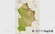 Satellite 3D Map of Kotido, shaded relief outside