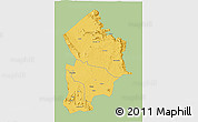 Savanna Style 3D Map of Kotido, single color outside