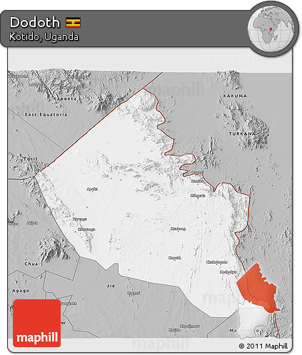 Gray 3D Map of Dodoth