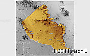 Physical 3D Map of Dodoth, desaturated