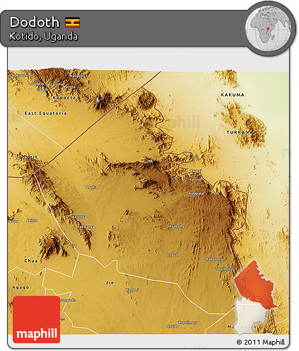Physical 3D Map of Dodoth