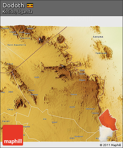 Physical 3D Map of Dodoth