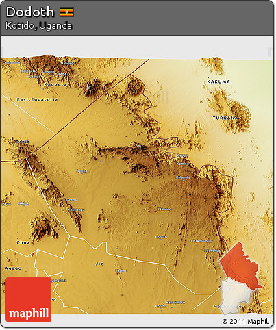 Physical 3D Map of Dodoth