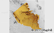 Physical 3D Map of Dodoth, lighten, desaturated